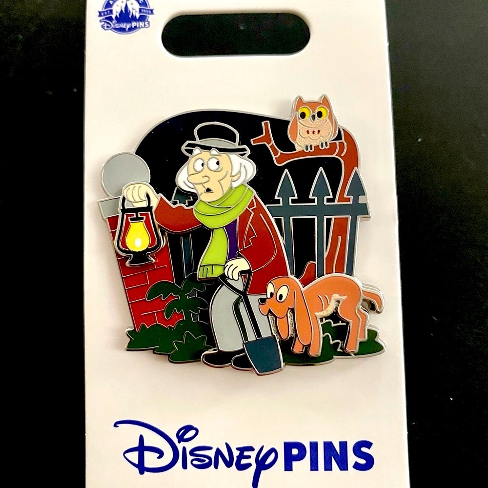 Disney 3-D Haunted Mansion Caretaker & His Dog Authentic New Disney Pins